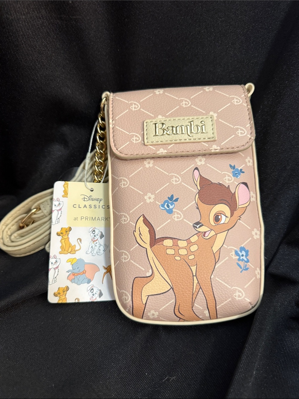 NWT Bambi Tan Disney Crossbody Phone Bag